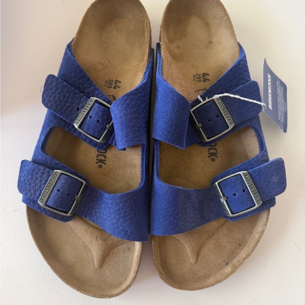 NWT Men’s Arizona soft leather Birkenstocks Indigo